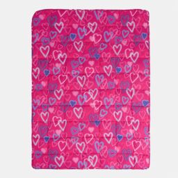 OHS Kids Hearts Weighted Blanket, Purple - 3KG in Bright Pink - thumbnail 6