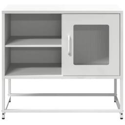 Berkfield Home TV Cabinet White 68x39x60.5 cm Steel - thumbnail 5