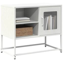 Berkfield Home TV Cabinet White 68x39x60.5 cm Steel - thumbnail 2