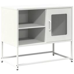 Berkfield Home TV Cabinet White 68x39x60.5 cm Steel - thumbnail 1
