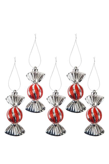 VFM e-Store Christmas Tree Decoration Candy Cane Ornament 5 Striped in Red - image 1