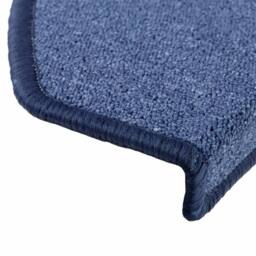 Berkfield Home Decorative Carpet Stair Treads 15 pcs Blue 65x24x4 cm - Size: Medium - thumbnail 7