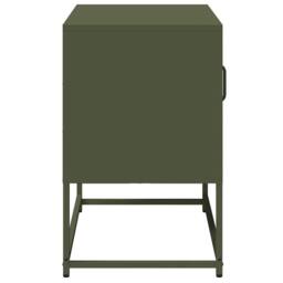 Berkfield Home TV Cabinet Olive Green 68x39x60.5 cm Steel - thumbnail 7