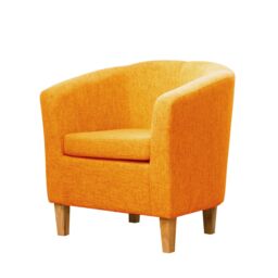 Artemis Home Alderwood 68cm Wide Fabric Tub Chair Armchair in Orange - thumbnail 2