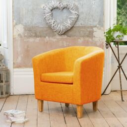 Artemis Home Alderwood 68cm Wide Fabric Tub Chair Armchair in Orange