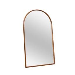 Melody Maison Large Walnut Wooden Arched Leaner Mirror - 90cm x 158cm in Brown - Size: 90 cm x 158 cm - thumbnail 7