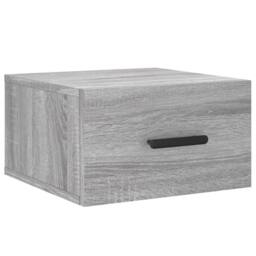 Berkfield Home Decorative Wall-mounted Bedside Cabinet Grey Sonoma 35x35x20 cm - Size: 35 x 35 x 20 cm - thumbnail 3