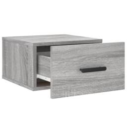 Berkfield Home Decorative Wall-mounted Bedside Cabinet Grey Sonoma 35x35x20 cm - Size: 35 x 35 x 20 cm - thumbnail 6