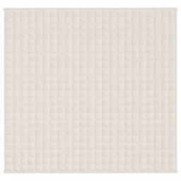 Berkfield Home Weighted Blanket Light Cream 220x235 cm King 15 kg Fabric - thumbnail 3