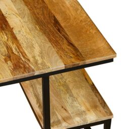 Jaipur Furniture Ltd Ravi Side Table - Mango Light Finish - Mango Wood/Iron - L50 x W50 x H50 cm - Light Finish in Brown - thumbnail 4
