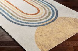 Livabliss Lilian-Washable Multicoloured Grey Modern Living Dining Bedroom Rug in Beige - Size: 160 cm x 215 cm - thumbnail 6