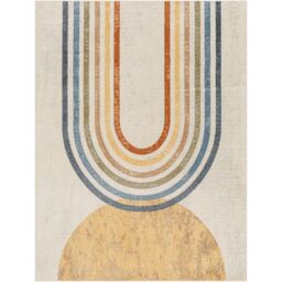 Livabliss Lilian-Washable Multicoloured Grey Modern Living Dining Bedroom Rug in Beige - Size: 160 cm x 215 cm - thumbnail 2