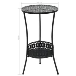 Berkfield Home Bistro Table Black 40x70 cm Metal - thumbnail 6