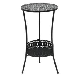 Berkfield Home Bistro Table Black 40x70 cm Metal - thumbnail 2