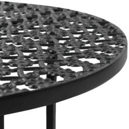 Berkfield Home Bistro Table Black 40x70 cm Metal - thumbnail 3