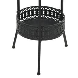 Berkfield Home Bistro Table Black 40x70 cm Metal - thumbnail 5