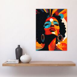 "Artery8 Modern African Art Multi-Coloured Bright Bold Abstract Large Wall Unframed Art Poster Print Thick Paper 18X24 Inch - Size: W18"" x H24""" - thumbnail 4