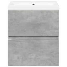 Berkfield Home 2 Piece Bathroom Furniture Set Concrete Grey Engineered Wood - thumbnail 4