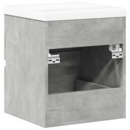 Berkfield Home 2 Piece Bathroom Furniture Set Concrete Grey Engineered Wood - thumbnail 6