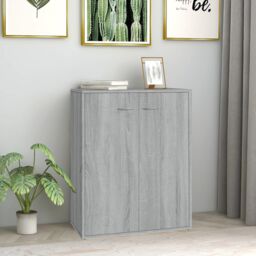 Berkfield Home Sideboard Grey Sonoma 60x30x75 cm Engineered Wood - Size: 60 x 30 x 75 cm - thumbnail 1