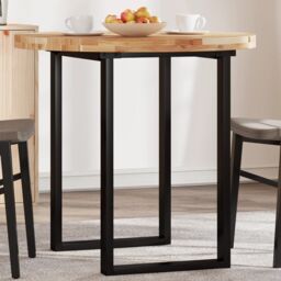 Berkfield Home Table Top Round √ò80x4 cm Solid Wood Acacia in Brown - Size: 80x4 cm - thumbnail 1