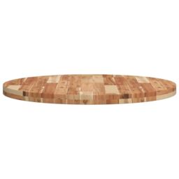 Berkfield Home Table Top Round √ò80x4 cm Solid Wood Acacia in Brown - Size: 80x4 cm - thumbnail 6