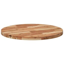 Berkfield Home Table Top Round √ò80x4 cm Solid Wood Acacia in Brown - Size: 80x4 cm - thumbnail 5