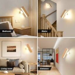 Pheashine Modern Wooden Wall Light 4W 3000K Warm White in Brown - thumbnail 7