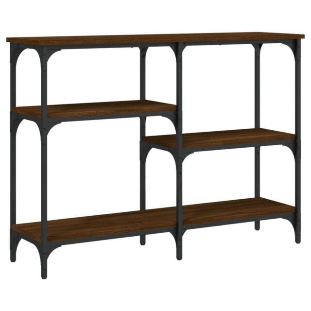 Berkfield Home Console Table Brown Oak 102x29x75 cm Engineered Wood - Size: 102 x 29 x 75 cm - image 1