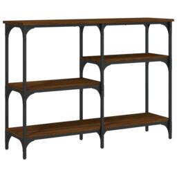 Berkfield Home Console Table Brown Oak 102x29x75 cm Engineered Wood - Size: 102 x 29 x 75 cm - thumbnail 6