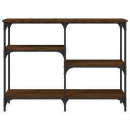 Berkfield Home Console Table Brown Oak 102x29x75 cm Engineered Wood - Size: 102 x 29 x 75 cm - thumbnail 4