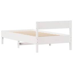 Berkfield Home Bed Frame without Mattress White 90x200 cm Solid Wood Pine - thumbnail 8