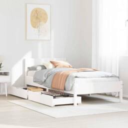 Berkfield Home Bed Frame without Mattress White 90x200 cm Solid Wood Pine - thumbnail 2