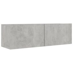 Berkfield Home 3 Piece TV Cabinet Set Concrete Grey Engineered Wood - thumbnail 4