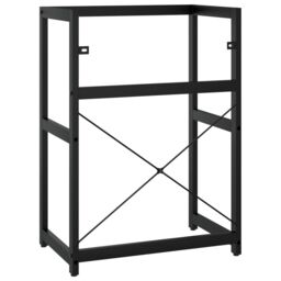 Berkfield Home Bathroom Washbasin Frame Black 59x38x83 cm Iron - Size: 59 x 38 x 83 cm - thumbnail 5