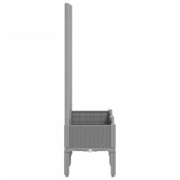 Berkfield Home Garden Planter with Trellis Light Grey 80x40x142 cm PP - Size: 80 x 40 x 142 cm - thumbnail 4