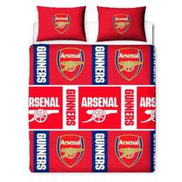 Arsenal FC Crest Reversible Duvet Set in Red - Size: Single