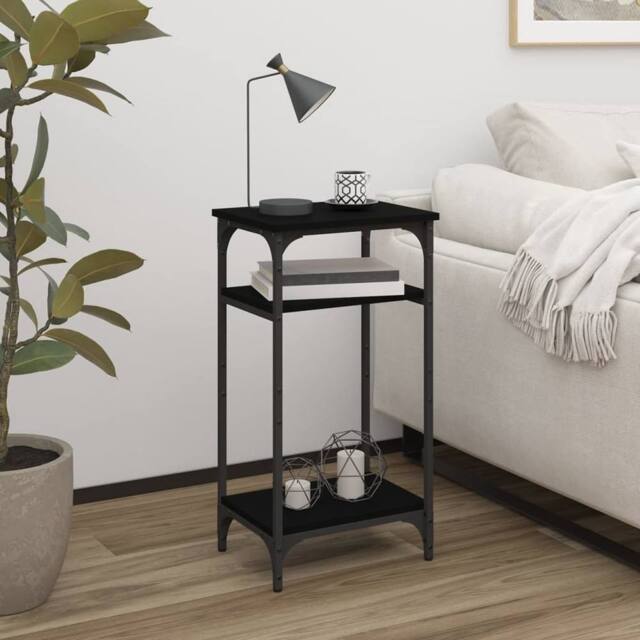 Berkfield Home Side Table Black 40x30x75 cm Engineered Wood - Size: 40 x 30 x 75 cm - image 1
