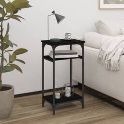 Berkfield Home Side Table Black 40x30x75 cm Engineered Wood - Size: 40 x 30 x 75 cm