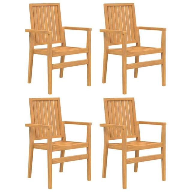 Berkfield Home Beautiful 5 Piece Garden Dining Set Solid Wood Teak in Brown - image 1