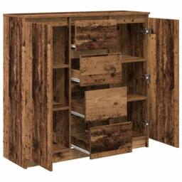 Berkfield Home Sideboard with Drawers Old Wood 100.5x35x98.5 cm Engineered Wood in Brown - thumbnail 5