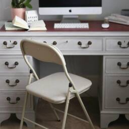 FORGEVIO Fabric Padded Metal Folding Chairs - Beige - Pack of 4 - thumbnail 5
