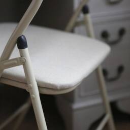 FORGEVIO Fabric Padded Metal Folding Chairs - Beige - Pack of 4 - thumbnail 6