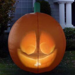 Animated Jabberin Jack Giant 5ft Inflatable Talking Animated Halloween Pumpkin with Built-in Projector and Speaker - thumbnail 4