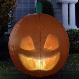 Animated Jabberin Jack Giant 5ft Inflatable Talking Animated Halloween Pumpkin with Built-in Projector and Speaker - thumbnail 3