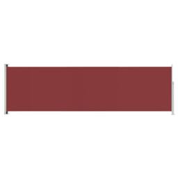 Berkfield Home Patio Retractable Side Awning 180x600 cm Red - thumbnail 2