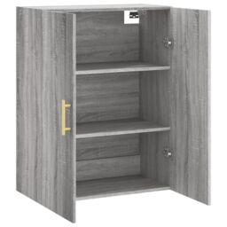 Berkfield Home Wall Mounted Cabinet Grey Sonoma 69.5x34x90 cm - thumbnail 6
