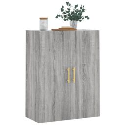 Berkfield Home Wall Mounted Cabinet Grey Sonoma 69.5x34x90 cm - thumbnail 4