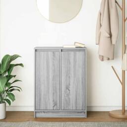 Berkfield Home Sideboard Grey Sonoma 57x34x76 cm Engineered Wood - Size: 57 x 34 x 76 cm - thumbnail 3