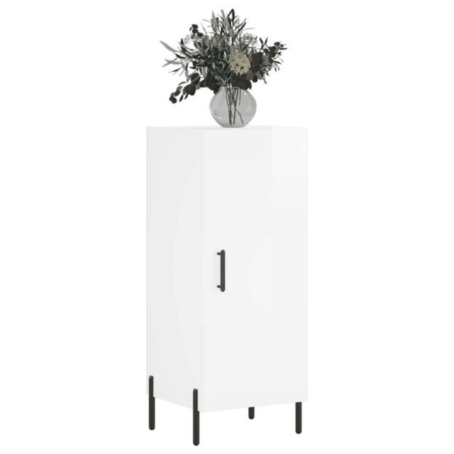 Berkfield Home Sideboard High Gloss White 34.5x34x90 cm Engineered Wood - image 1